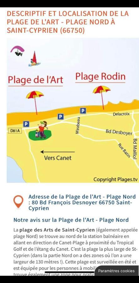 Appartement Saint Cyprien Plage Residence Les Mas De La Mer 外观 照片